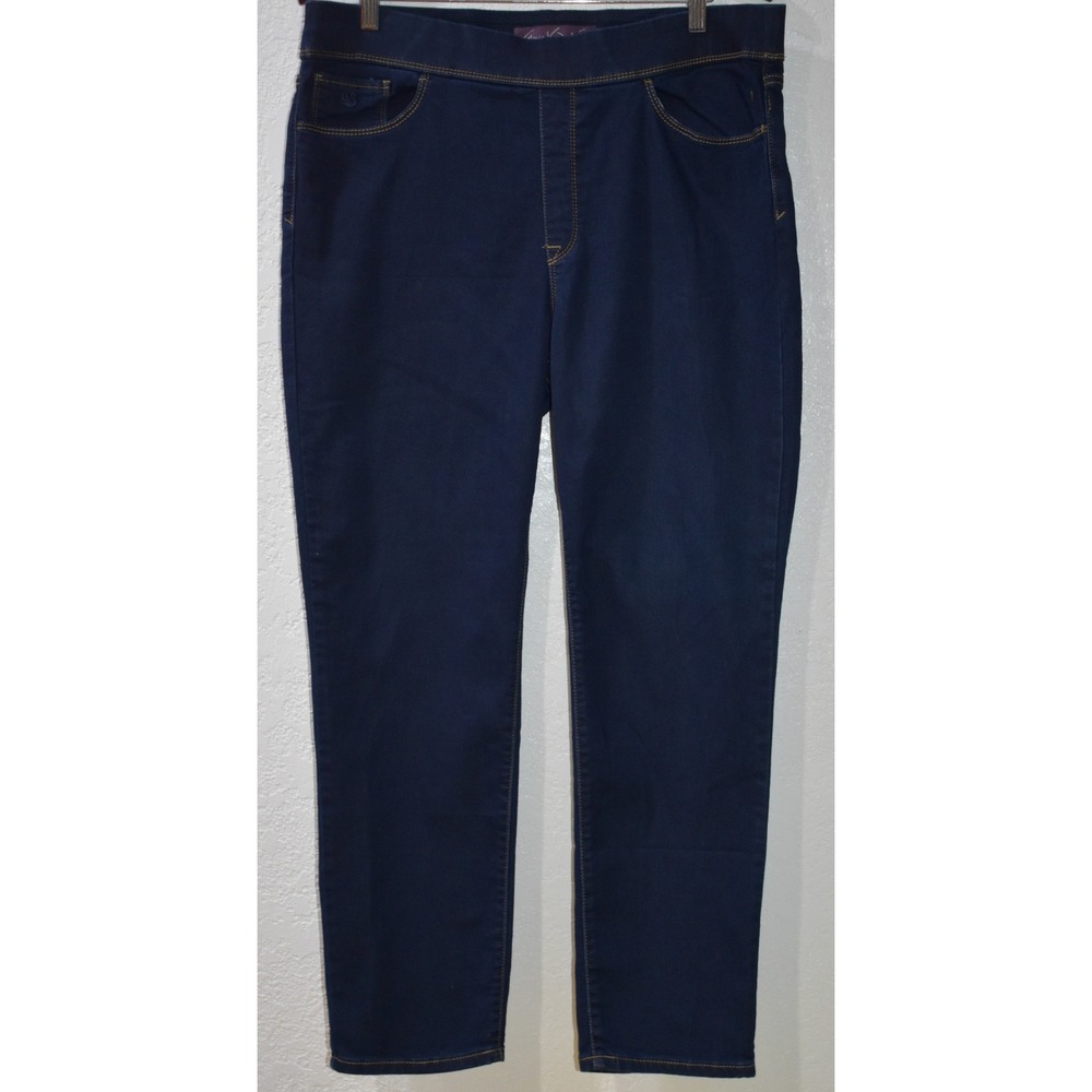Gloria Vanderbilt Amanda Pull-On Jeans XXL Short Comfy Cotton Stretch Straight